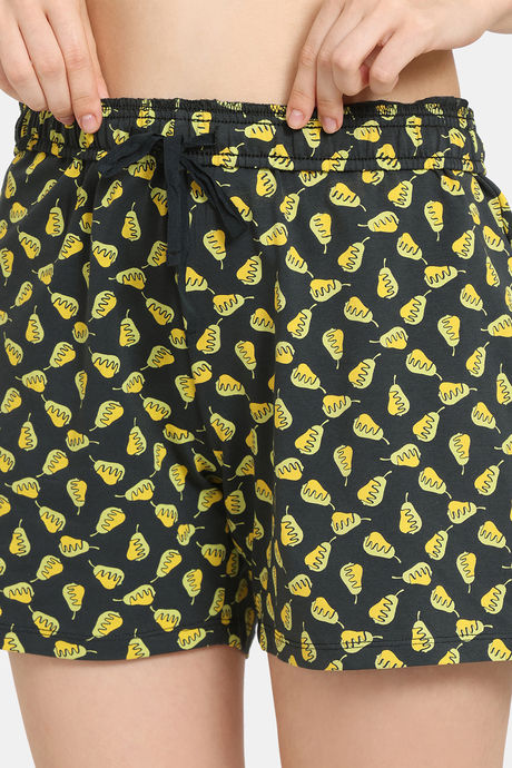 Rosaline Fruit Fusion Knit Cotton Shorts Set - Scarab — image 7