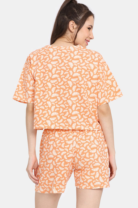 Rosaline Fruit Fusion Knit Cotton Shorts Set - Ecru — image 3