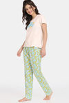 Rosaline Disco Daze Knit Cotton Pyjama Set - Eggnog — thumbnail 2