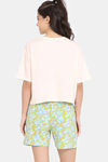 Rosaline Disco Daze Knit Cotton Shorts Set - Eggnog — thumbnail 3