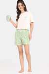 Rosaline Disco Daze Knit Cotton Shorts Set - Eggnog — thumbnail 4