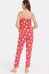 Rosaline Disco Daze Knit Cotton Pyjama Set - Cranberry — thumbnail 3