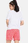 Rosaline Slangsync Knit Poly Shorts Set -Plumeria — thumbnail 3
