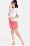Rosaline Slangsync Knit Poly Shorts Set -Plumeria — thumbnail 4