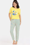 Rosaline Mickey & Donald Knit Poly Pyjama Set -Marshmallow — thumbnail 1