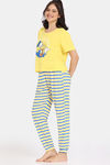 Rosaline Mickey & Donald Knit Poly Pyjama Set -Marshmallow — thumbnail 2