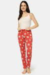 Rosaline Knit Cotton Pyjama - Cranberry — thumbnail 4