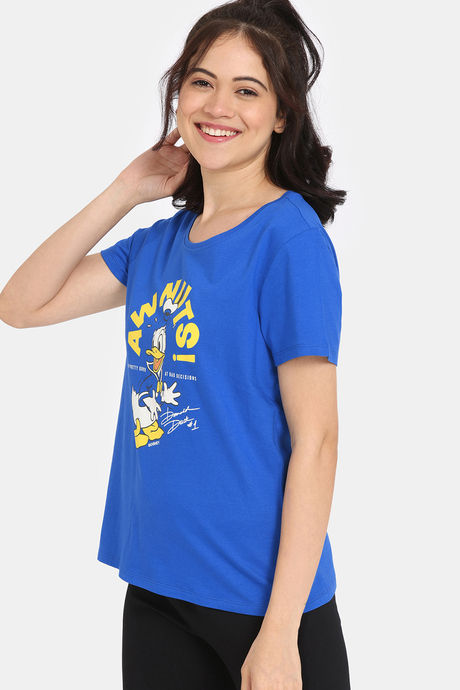 Rosaline Mickey & Donald Knit Cotton Top -Skydiver — image 2