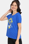 Rosaline Mickey & Donald Knit Cotton Top -Skydiver — thumbnail 2