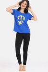 Rosaline Mickey & Donald Knit Cotton Top -Skydiver — thumbnail 4
