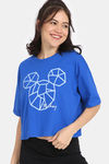 Rosaline Mickey & Donald Knit Cotton Sleep Top - Skydiver — thumbnail 1
