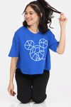 Rosaline Mickey & Donald Knit Cotton Sleep Top - Skydiver — thumbnail 4