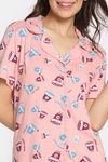 Rosaline Sugar Rush Knit Cotton Pyjama Set - Blossom — thumbnail 5