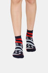 Rosaline Ankle Socks (Pack Of 2) - Grey star Black Print — thumbnail 2