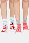 Rosaline Ankle Socks (Pack Of 2) - White Stripes White star — thumbnail 1