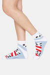 Rosaline Ankle Socks (Pack Of 2) - White Stripes White star — thumbnail 3