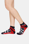 Rosaline Ankle Socks (Pack Of 2) - Black Grey star — thumbnail 6