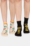 Rosaline Ankle Socks (Pack Of 2) - Black White — thumbnail 1
