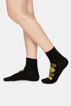 Rosaline Ankle Socks (Pack Of 2) - Black White — thumbnail 6