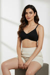 Zivame Basics Double Layered Non Wired 3/4th Coverage Sag Lift Bra - Anthracite — thumbnail 4