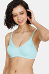 Zivame Basics Double Layered Non Wired 3/4th Coverage Sag Lift Bra - Aruba Blue — thumbnail 1