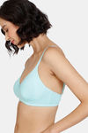 Zivame Basics Double Layered Non Wired 3/4th Coverage Sag Lift Bra - Aruba Blue — thumbnail 3