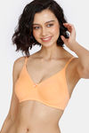 Zivame Basics Double Layered Non Wired 3/4th Coverage Sag Lift Bra - Cantaloupe — thumbnail 1