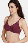 Zivame Basics Double Layered Non Wired 3/4th Coverage Sag Lift Bra - Rhododendron — thumbnail 3