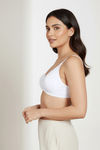 Zivame Basics Double Layered Non Wired 3/4th Coverage Sag Lift Bra - White — thumbnail 4