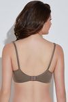 Rosaline Sheer Lace Lightweight Rounded Bust Shaping Bra- Taupe Brown — thumbnail 2