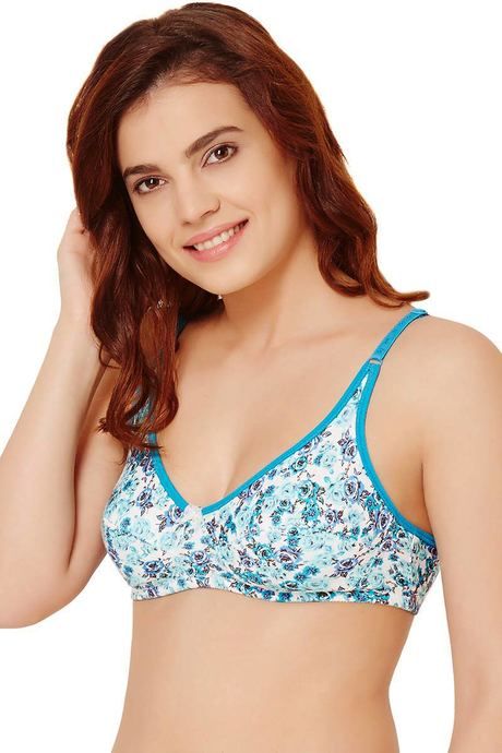 Rosaline All Day Comfort Rose Print Wirefree Bra- Green — image 2