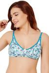 Rosaline All Day Comfort Rose Print Wirefree Bra- Green — thumbnail 4
