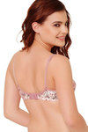 Rosaline All Day Comfort Rose Print Wirefree Bra- Peach — thumbnail 3