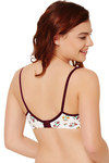 Rosaline All Day Comfort Floral Fiesta Wirefree Bra- Wine — thumbnail 3