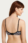 Rosaline All Day Comfort Double Layered Printed Wirefree Bra- Blue Cheetah Print — thumbnail 3