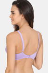Zivame Basics Double Layered Non Wired Medium Coverage Bra - Violet Tulip — thumbnail 2