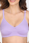 Zivame Basics Double Layered Non Wired Medium Coverage Bra - Violet Tulip — thumbnail 4