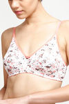Zivame Basics Double Layered Non Wired Medium Coverage T-Shirt Bra-White All Over Print — thumbnail 4