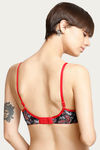 Rosaline Basics Double Layered Non Wired 3/4th Coverage Bra-Black Paisley Print — thumbnail 3