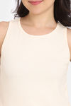 Rosaline Fun Basics Knit Cotton Loungewear Top - Ecru — thumbnail 5