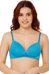 Rosaline Soft Padded Cup Wirefree Comfort Convertible Bra- Tile Blue — thumbnail 1