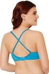 Rosaline Soft Padded Cup Wirefree Comfort Convertible Bra- Tile Blue — thumbnail 3