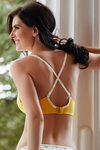 Rosaline Soft Padded Cup Wirefree Comfort Convertible Bra- Yellow — thumbnail 2