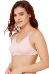 Rosaline Double Layered Wirefree Comfort Backless Bra- Baby Pink — thumbnail 2