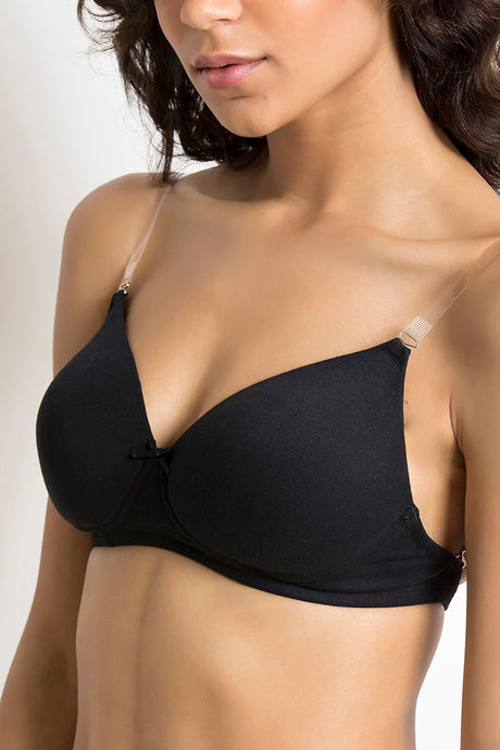 Zivame Basics Padded Non Wired 3/4th Coverage Backless Bra-Black — image 5