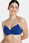Zivame Basics Padded Non Wired 3/4th Coverage Backless Bra - Sodalite Blue — thumbnail 1