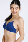 Zivame Basics Padded Non Wired 3/4th Coverage Backless Bra - Sodalite Blue — thumbnail 2