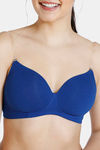 Zivame Basics Padded Non Wired 3/4th Coverage Backless Bra - Sodalite Blue — thumbnail 4