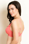 Rosaline True Curv Double Layered Non Wired Full Coverage Super Support Bra - Georgia Peach — thumbnail 3