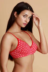 Rosaline Side Shaping Smooth Fit  3-4th Coverage Bra- Orange Tile Print — thumbnail 3